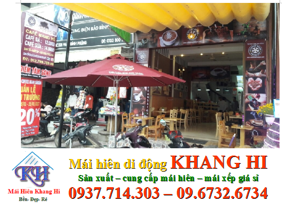 Mái che di động quán nhậu nhiều mẫu đẹp sang trọng